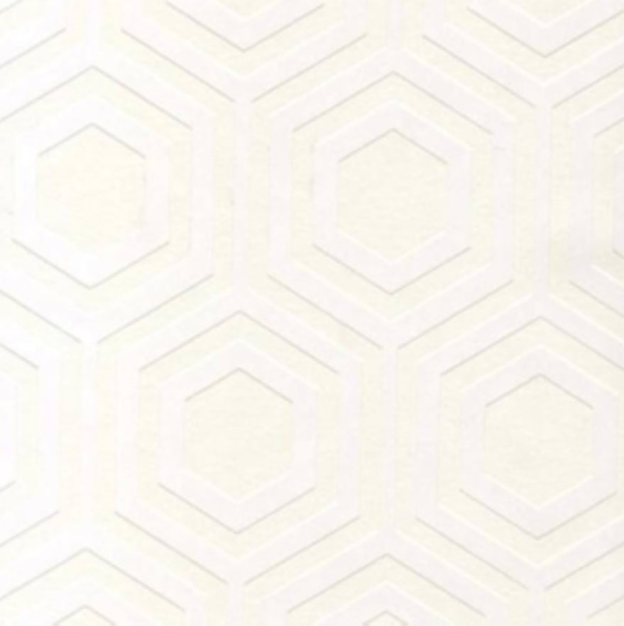 White Geometric Beehive Wallpaper
