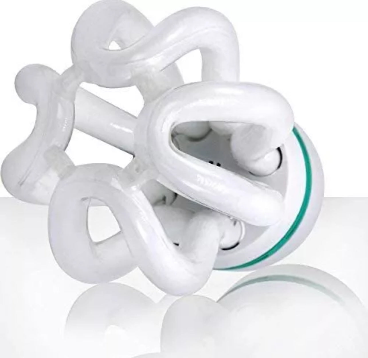 White Umbrella And 50W Compact Fluorescent Lighting Bulb