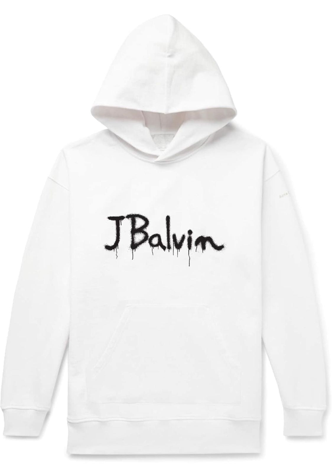 J Balvin Hoodie SCRIPT Bolt NEW Size M White Fashion Hip Hop
