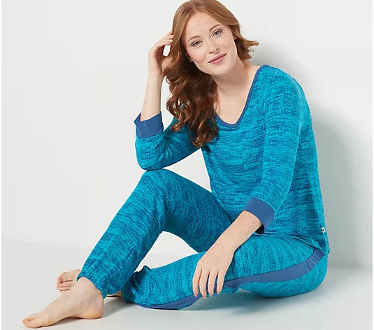 Koolaburra by UGG Rayon French Terry Lounge Set Gry Animal / BLUE