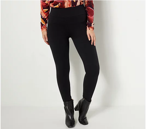 LOGO Layers by Lori Goldstein Regular Knit Pull-On Ankle Leggings