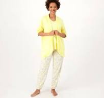 MUK LUKS Regular Cloud Knit and Slub Knit 3-Piece Set