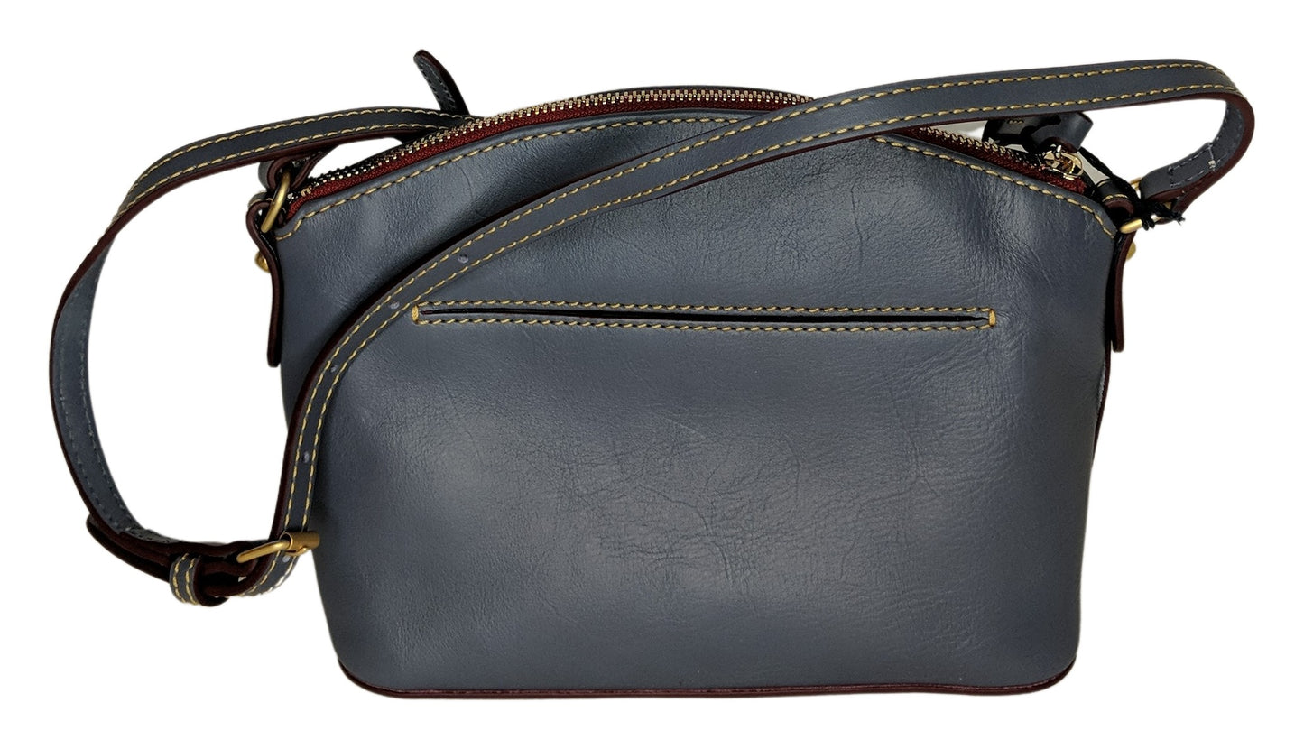 Dooney & Bourke Sz Small Florentine Leather Suki Crossbody Blue Handbag Women's Bag