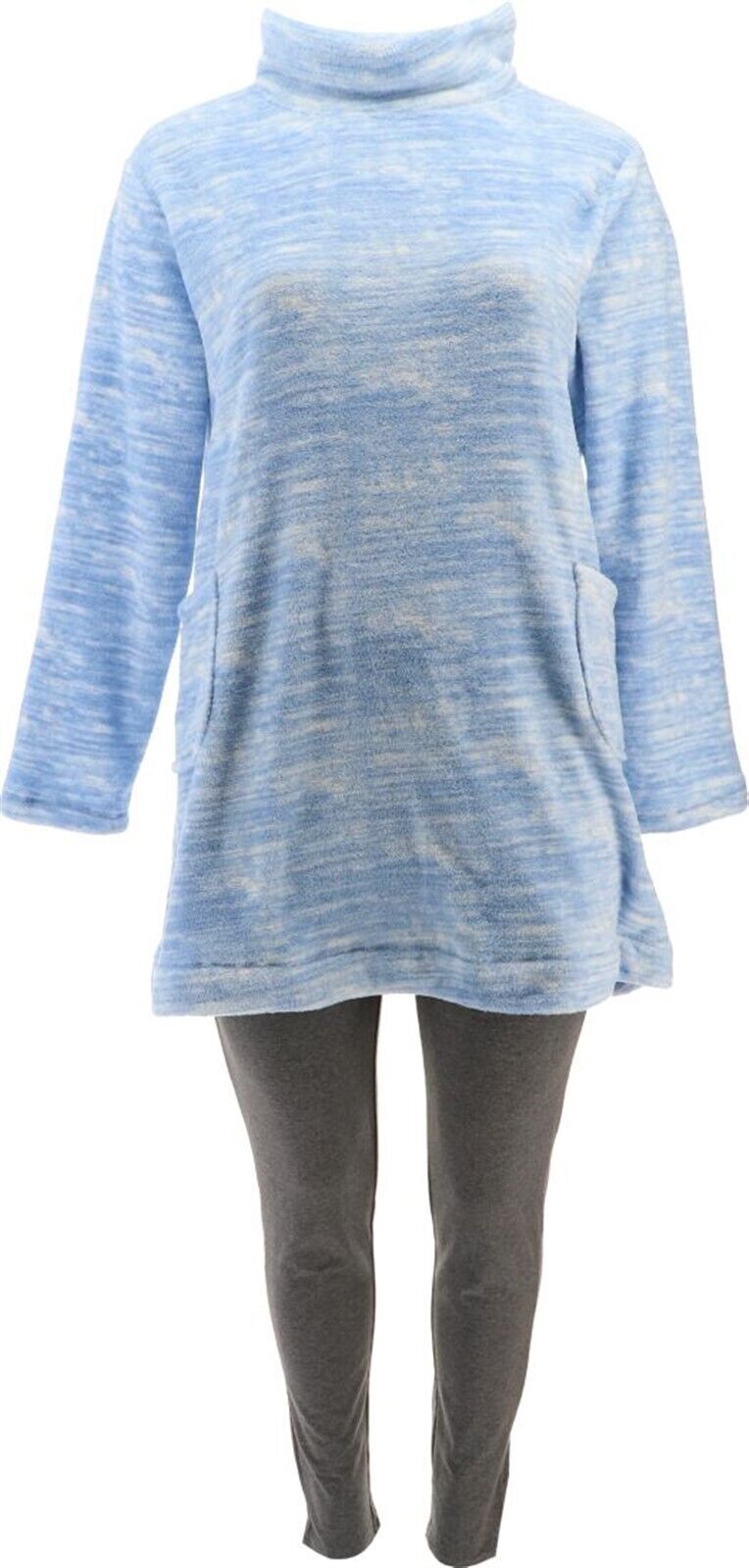 Stan Herman Women's Space Dye Plush Tunic Leggings Blue