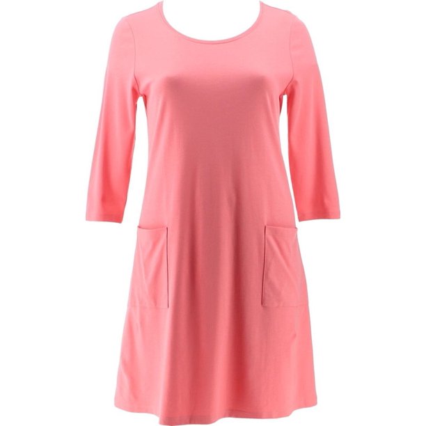 Isaac Mizrahi Tall Pima ScoopNeck Swing Women’s Dress Pitch