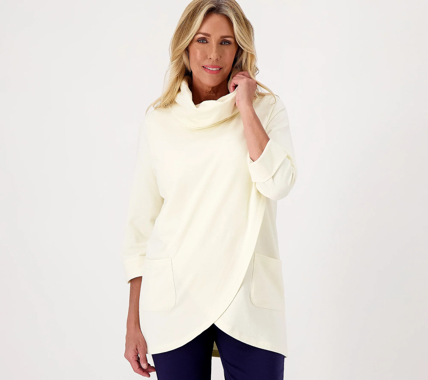 Studio Park x Jayne Brown French Terry Cowl Women's Neck Tunic