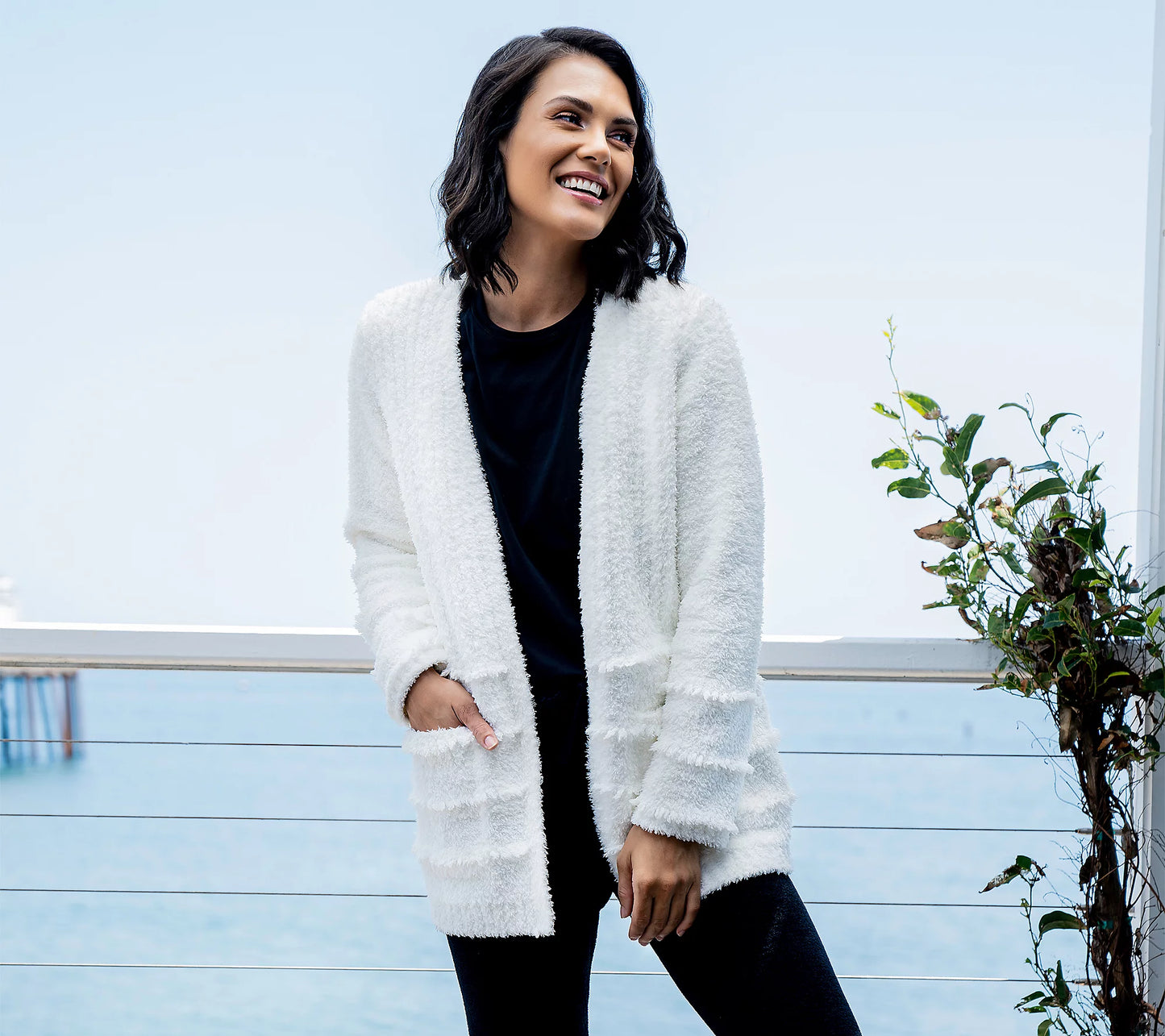 Barefoot Dreams CozyChic Boardwalk Women's Cardigan