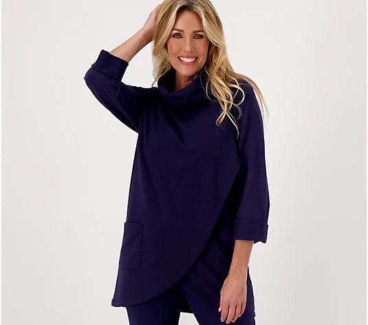 Studio Park x Jayne Brown French Terry Cowl Women's Neck Tunic