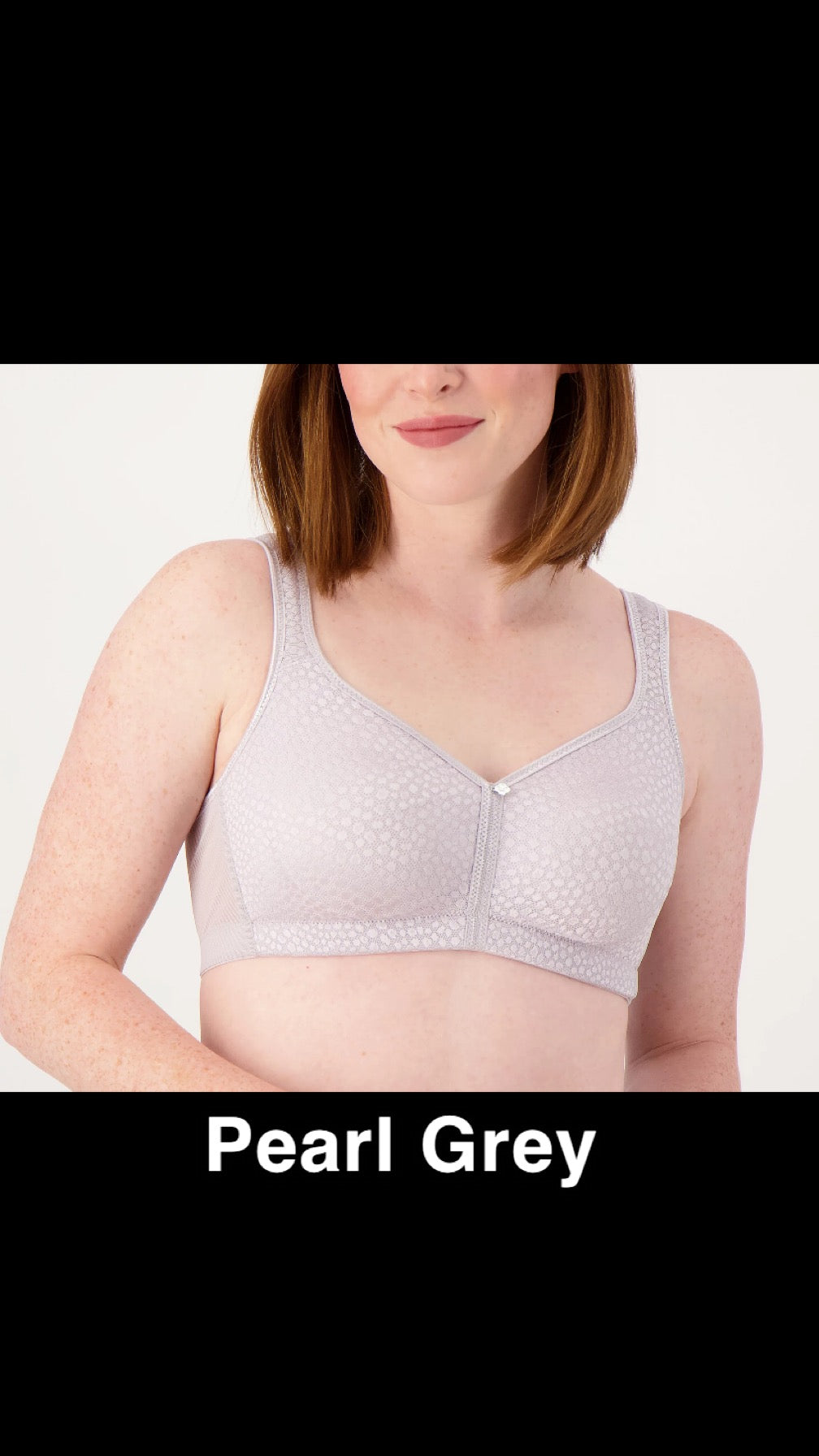Breezies Women’s Wirefree Diamond Shimmer Unlined Support Bra