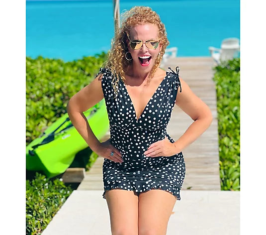 Kim Gravel Women’s x Swimsuits For All Adjustable Ruched Swim Dress
