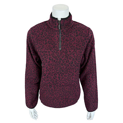 Susan Graver Weekend Printed Polar Fleece 3/4-Zip Pullover Women's Top