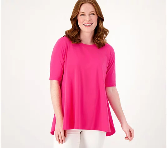 Attitudes by Renee Women’s Washed Cotton Crew Neck Top