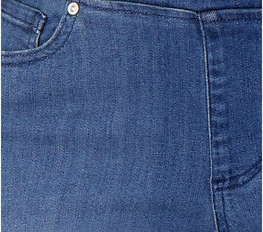 Belle by Kim Gravel Women’s Reg Primabelle Straight Leg Cropped Jean- Rinse Wash