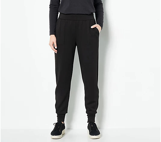 Modern Soul Nourish Women’s Knit Pintucked Jogger- Navy