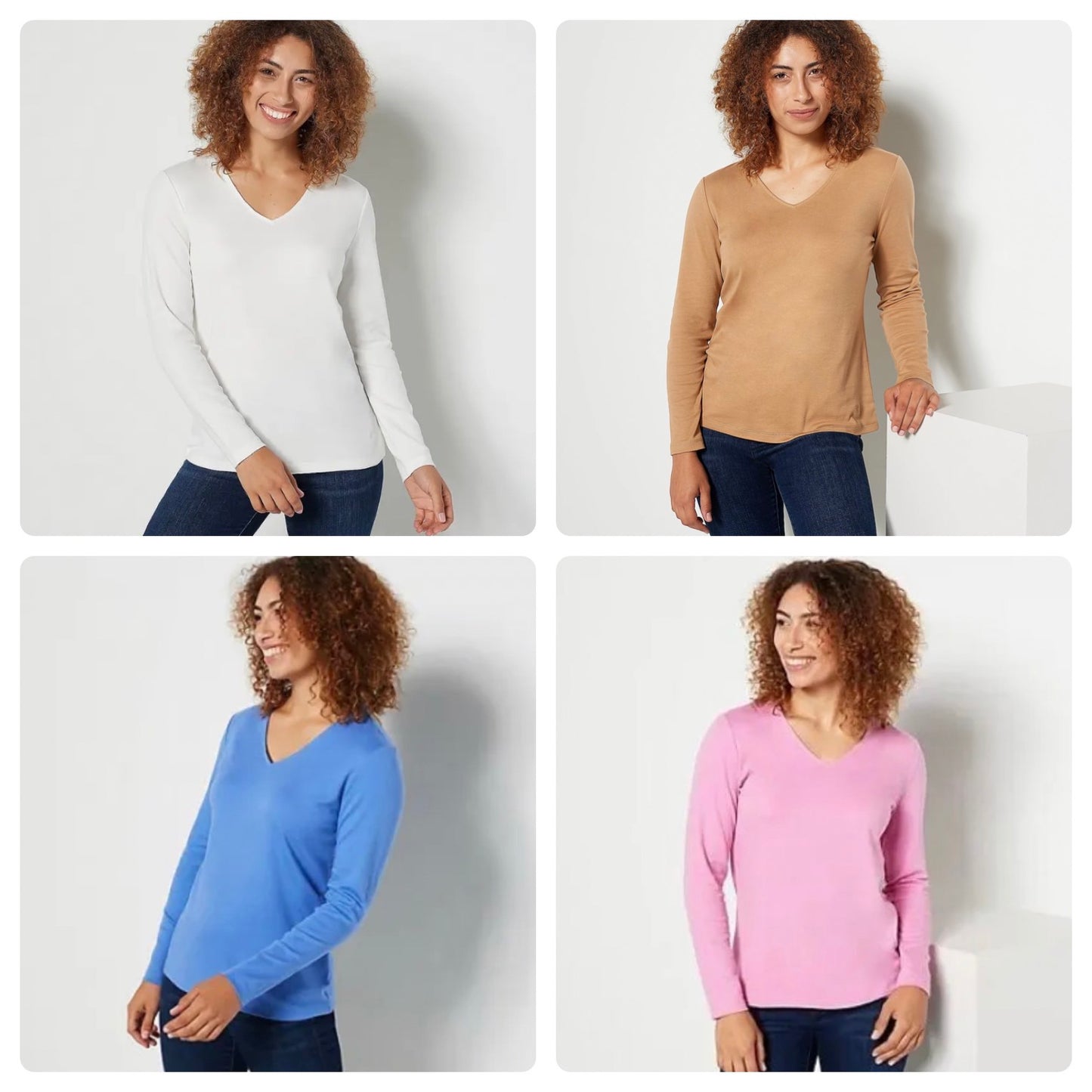 Issac Mizrahi Live! Women’s Essentials Pima Cotton V-Neck Top