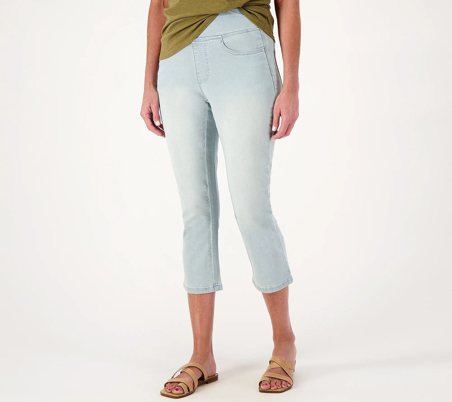 Belle by Kim Gravel Women’s Primabelle Straight Leg Cropped Jean
