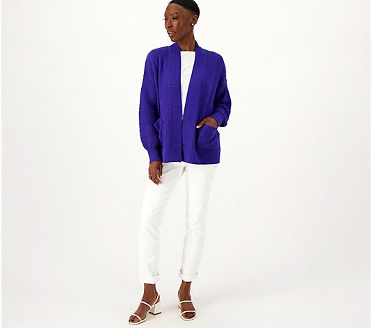 Attitudes by Renee Open Front Bubble Cardigan