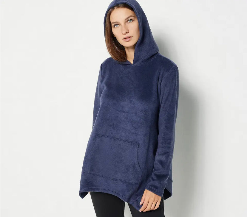 AnyBody Women’s Fleeced Back French Terry Poncho Top