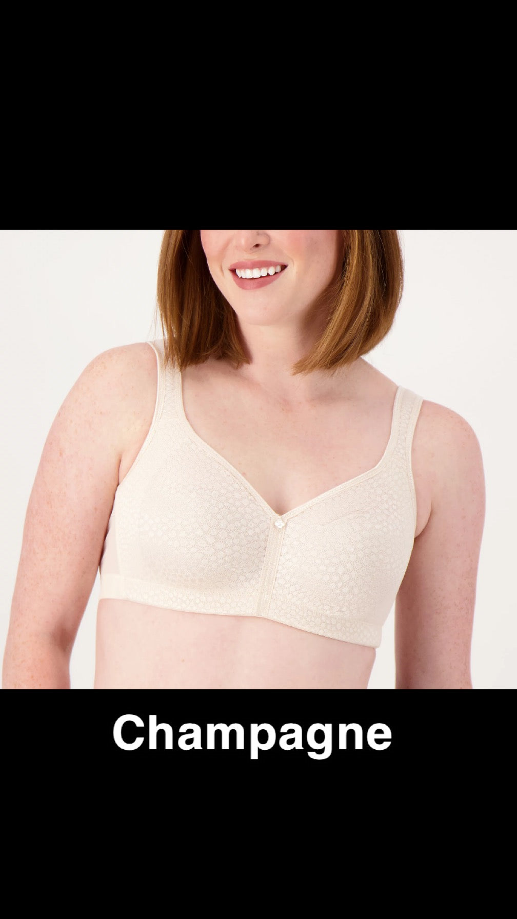 Breezies Women’s Wirefree Diamond Shimmer Unlined Support Bra