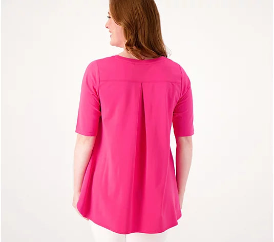 Attitudes by Renee Women’s Washed Cotton Crew Neck Top