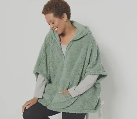 MUK LUKS Women’s Sherpa Comfy on the Go Cuddle Cape