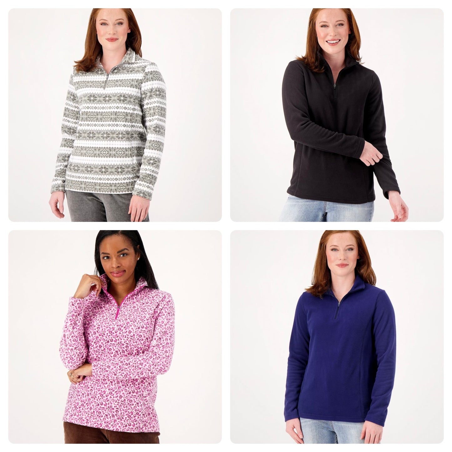 Lands' End Petite Women’s Fleece Quarter Zip Pullover