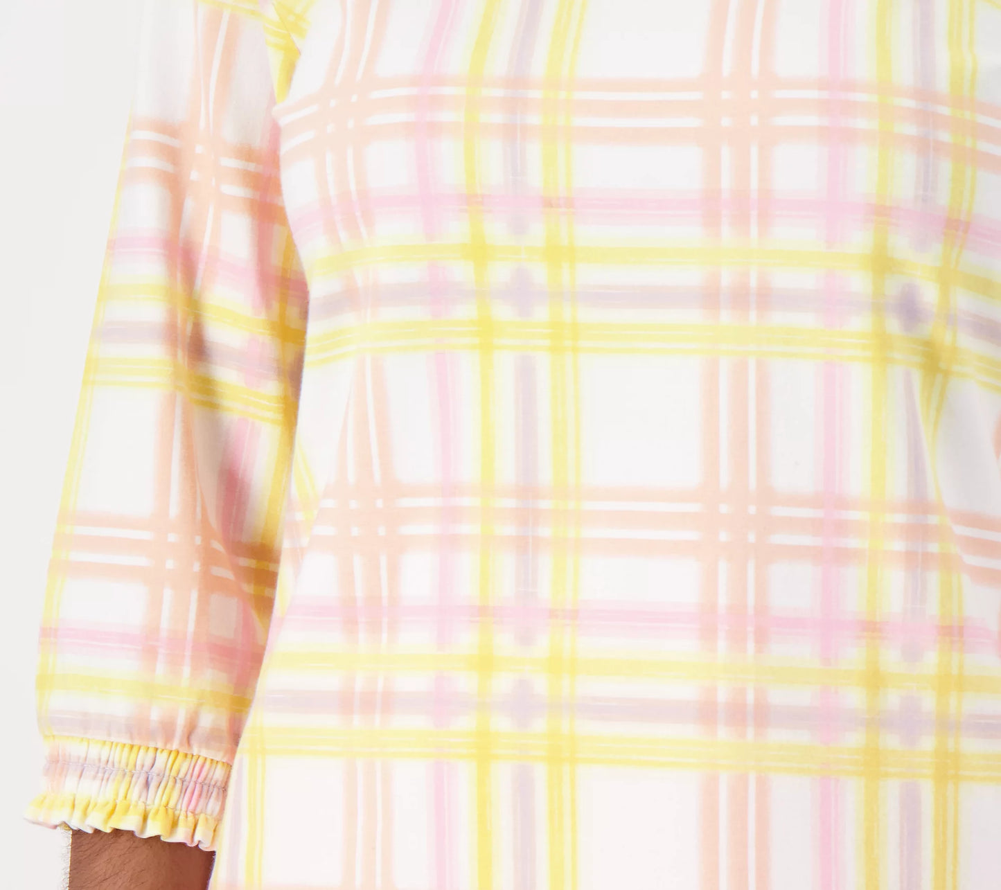 Denim & Co. Women’s Printed Favorite Jersey Boat Neck 3/4 Sleeve Smocked-Buttercup Multi