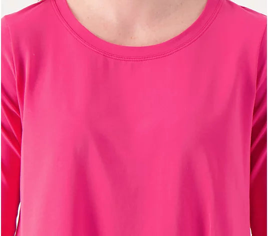 Attitudes by Renee Women’s Washed Cotton Crew Neck Top
