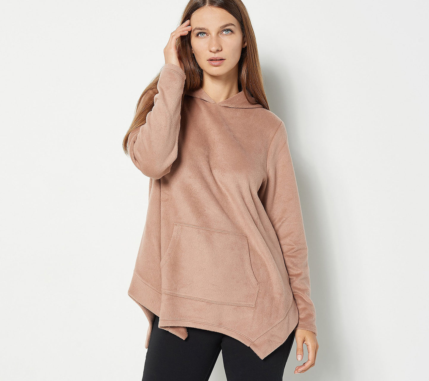 AnyBody Women’s Fleeced Back French Terry Poncho Top