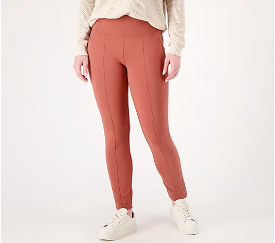 Women with Control Women’s Regular Tummy Control Travel Slim Leg Pants- Luxe Copper