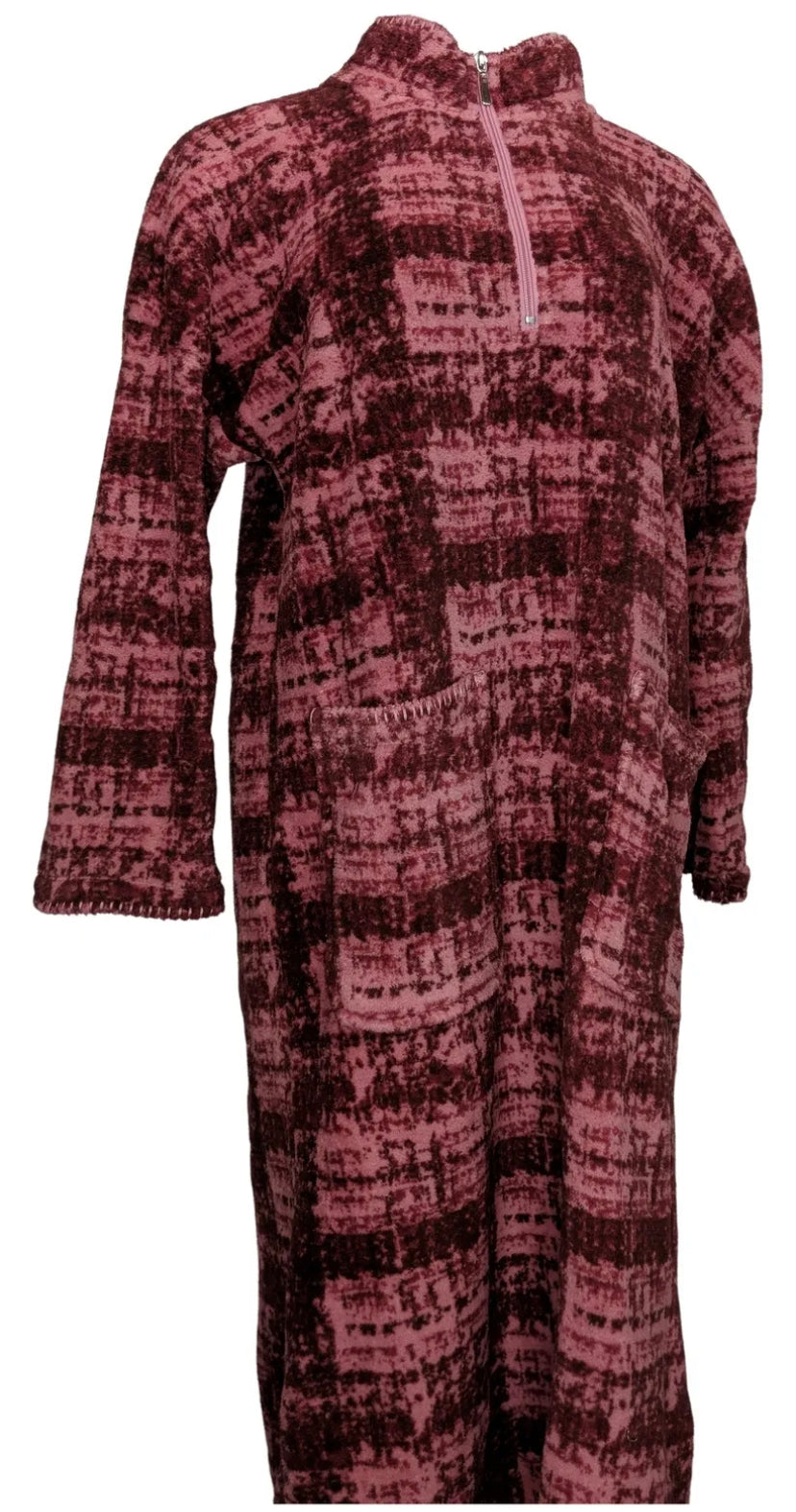 Stan Herman Women’s Plush Boucle Plaid Cuddler with Blanket Stitching- One Size