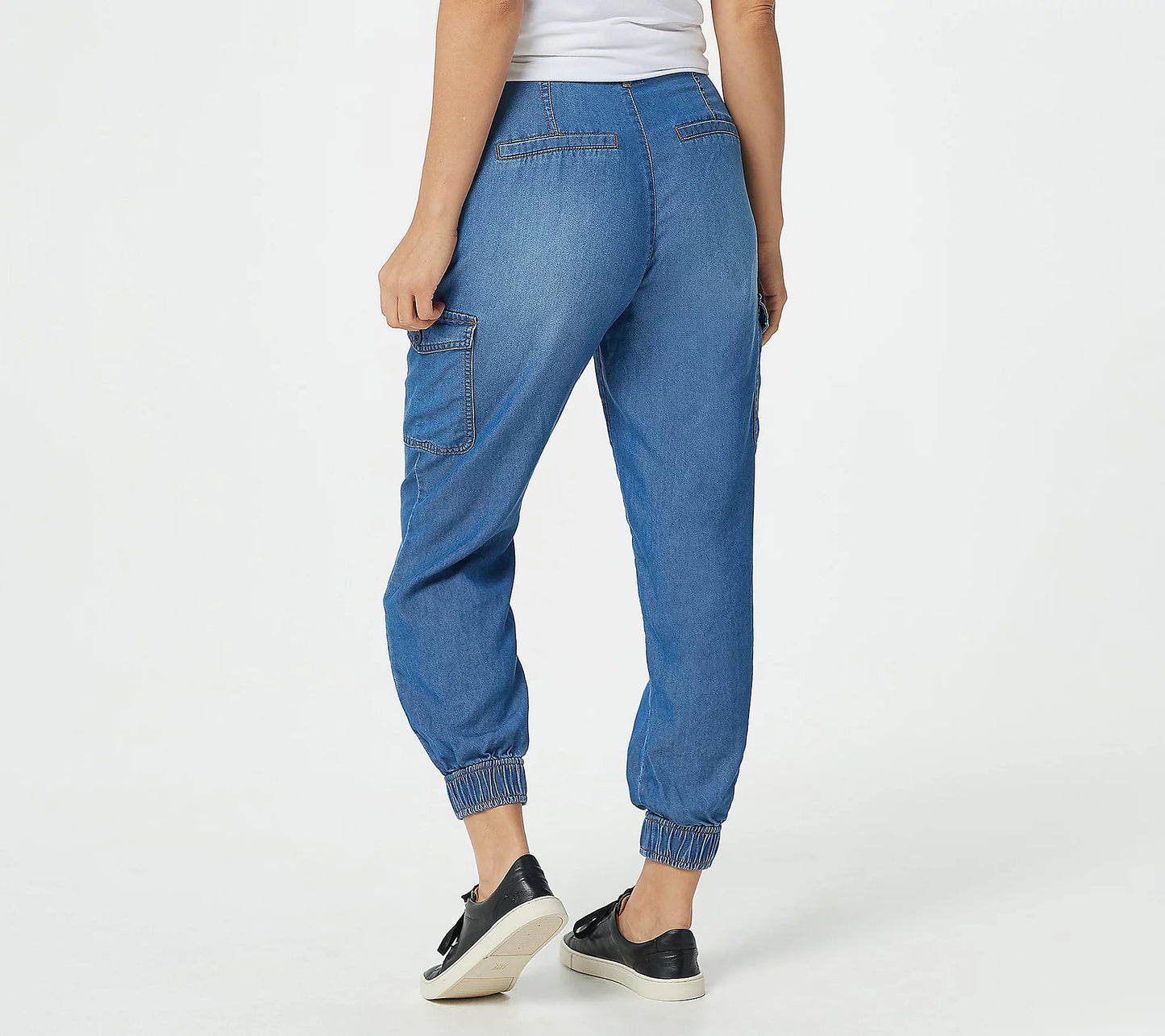 Serra Retreat by Joie Rucker Sycamore Women’s High-Rise Cargo Jogger Pants- Malibu Blue