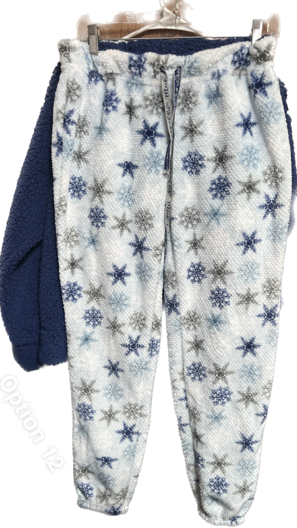 MUK LUKS Women’s PJ Set Faux Sherpa Top & Fleece Jogger Pant