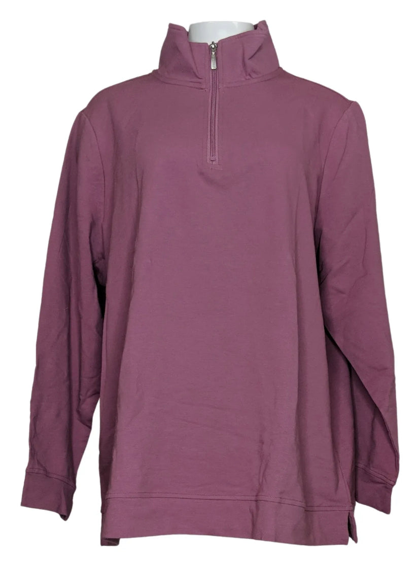 Denim & Co. Women’s Active French Terry Half-Zip Top