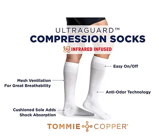 Tommie Copper S/4 Ultraguard Compression OTC Socks with Infrared Tech