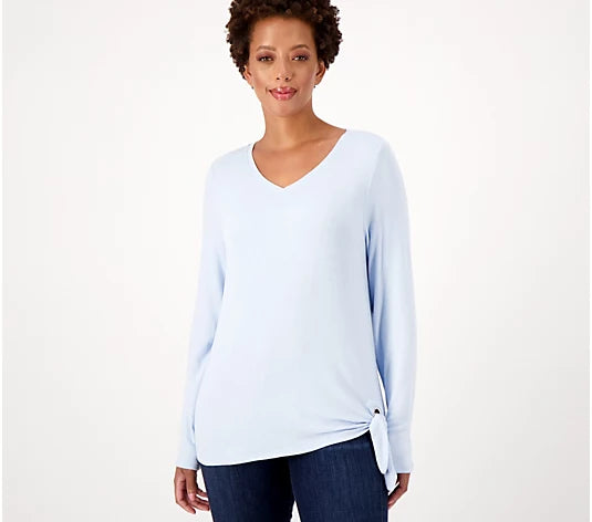 Belle by Kim Gravel Women’s Brushed Knit Side Grommet Top
