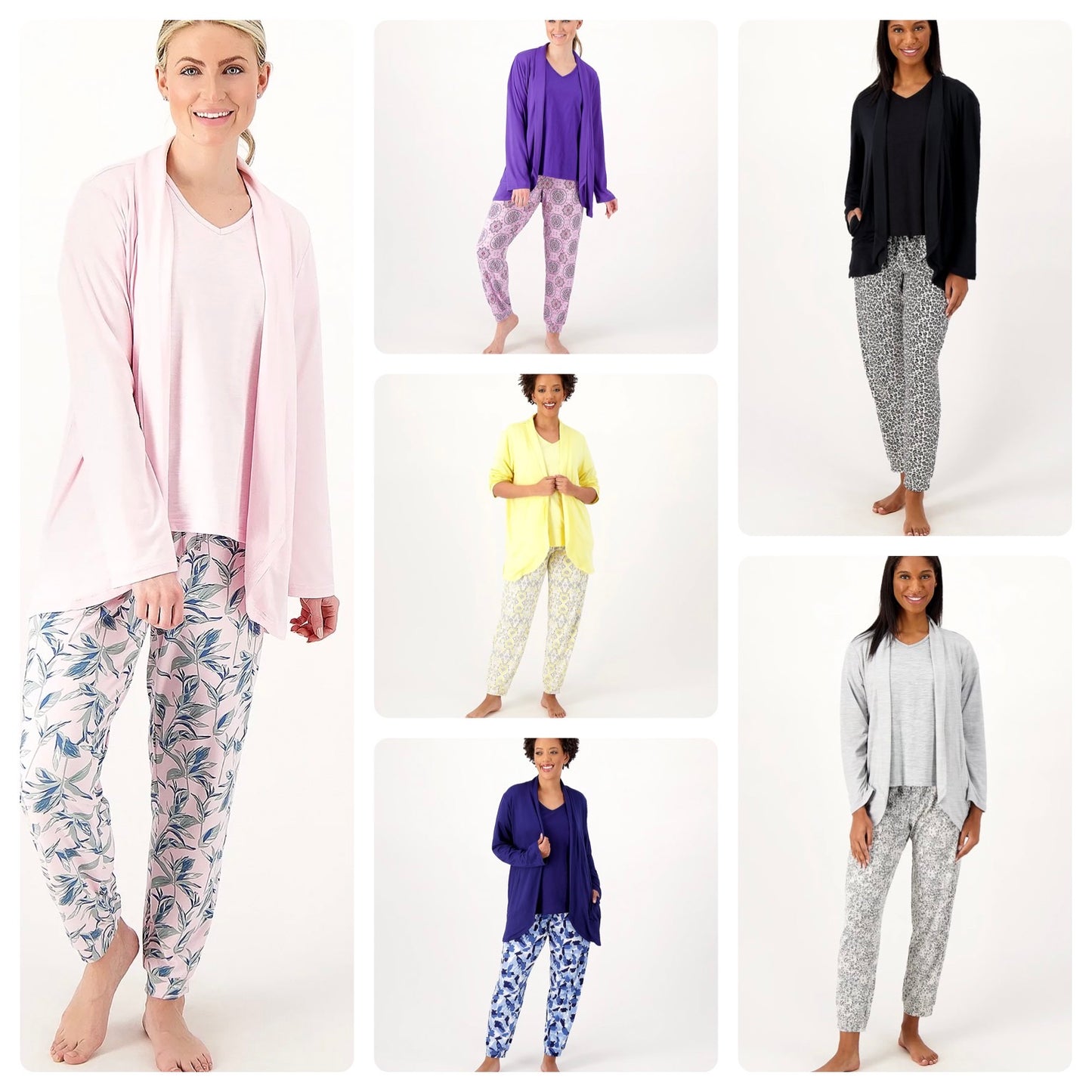 MUK LUKS Women’s Cloud Knit and Slub Knit 3-Piece Set