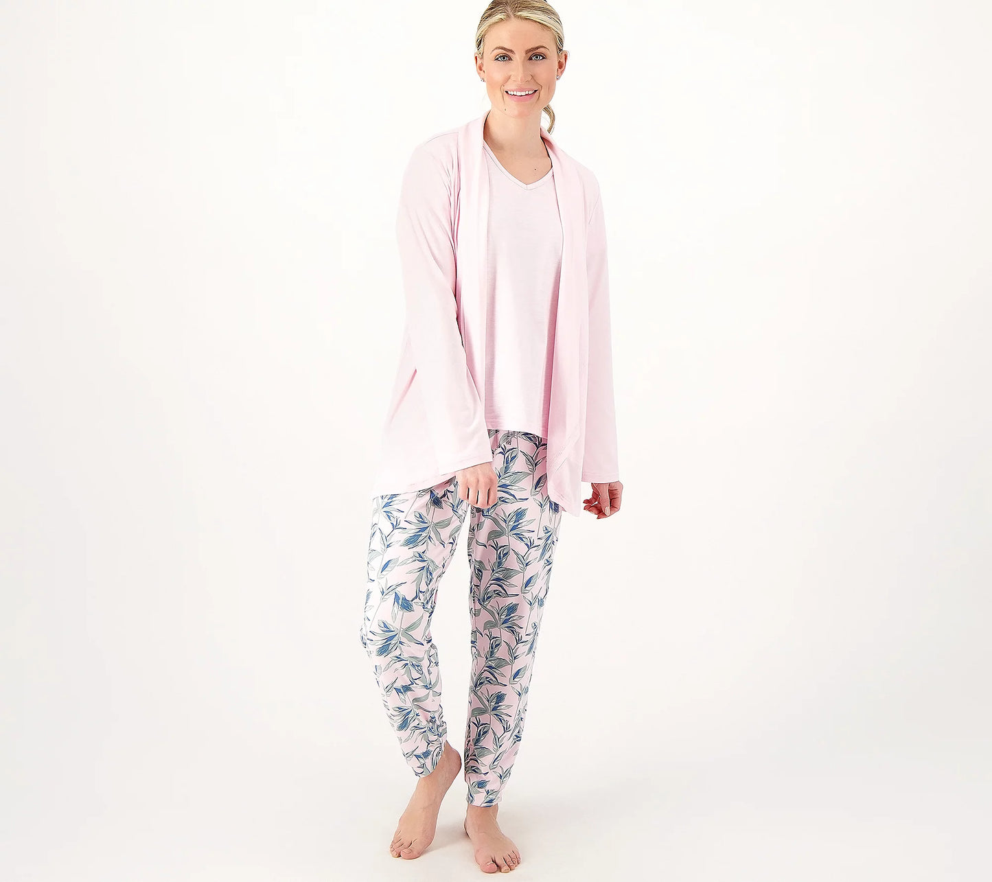 MUK LUKS Women’s Cloud Knit and Slub Knit 3-Piece Set