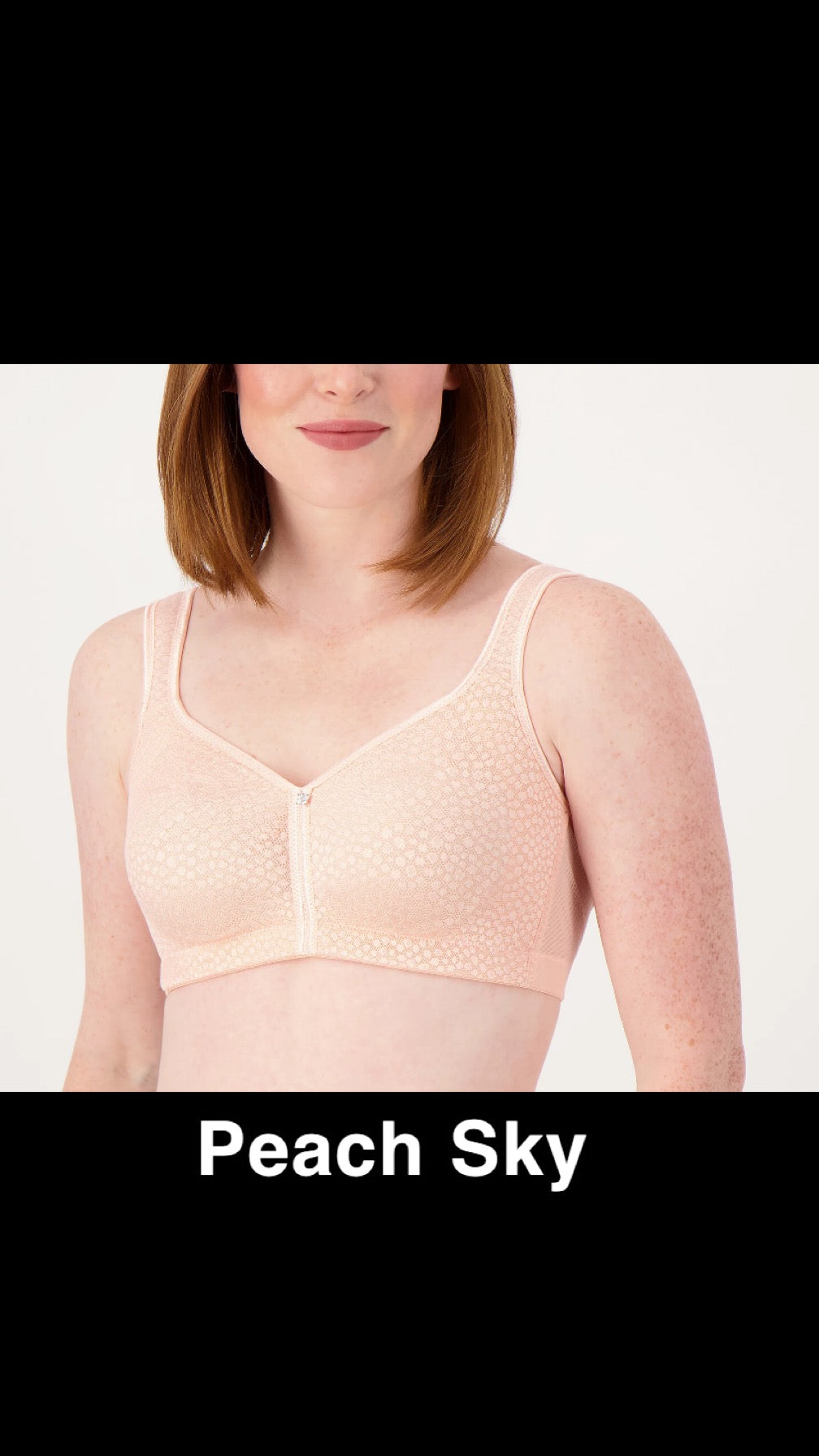 Breezies Women’s Wirefree Diamond Shimmer Unlined Support Bra