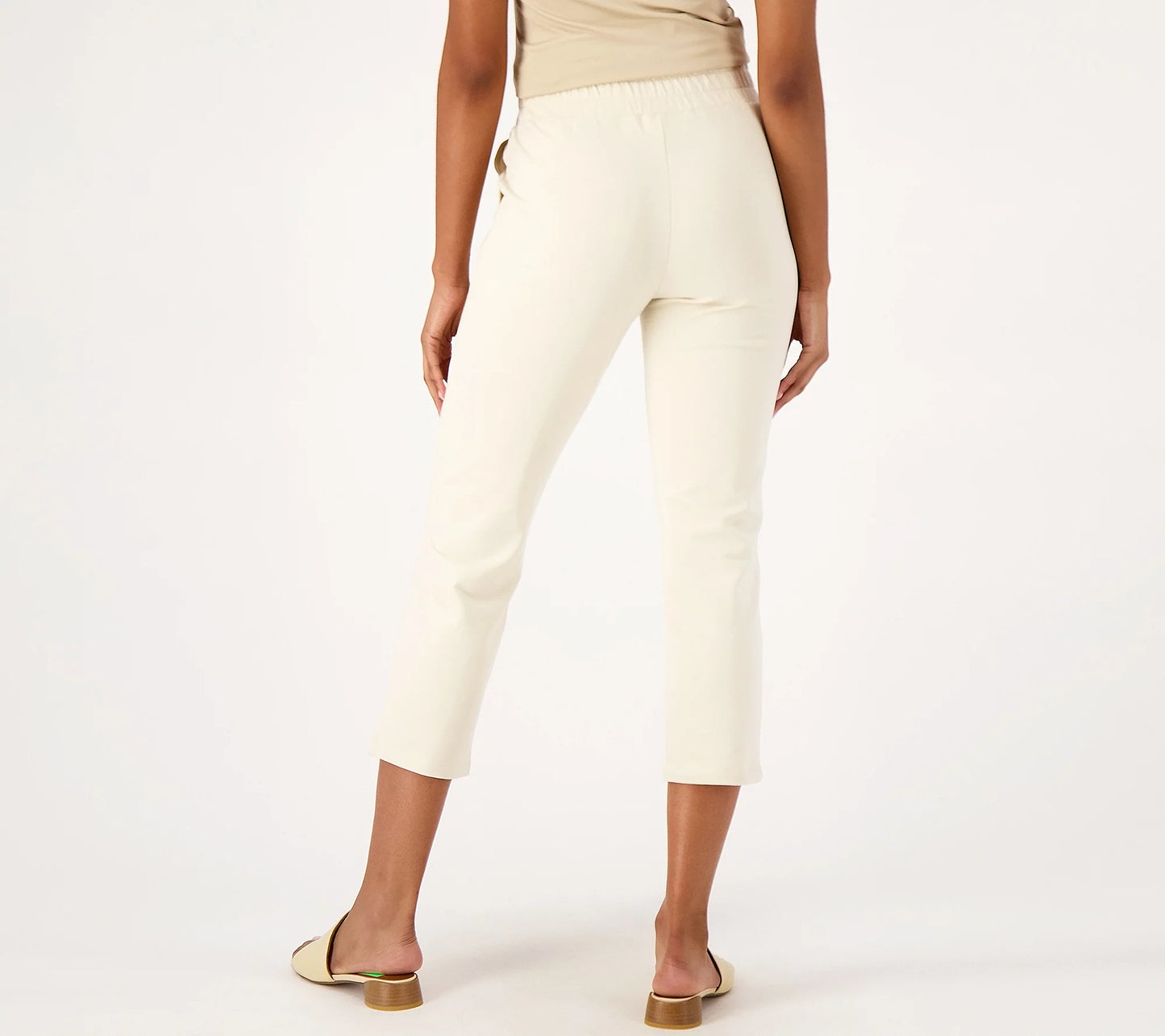Belle Beach by Kim Gravel Women’s Petite French Terry Crop Pants