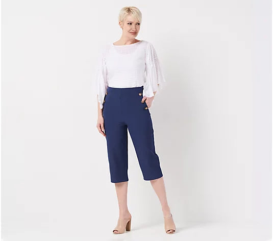 All Worthy Hunter McGrady Petite Cropped Sailor Women's Pants