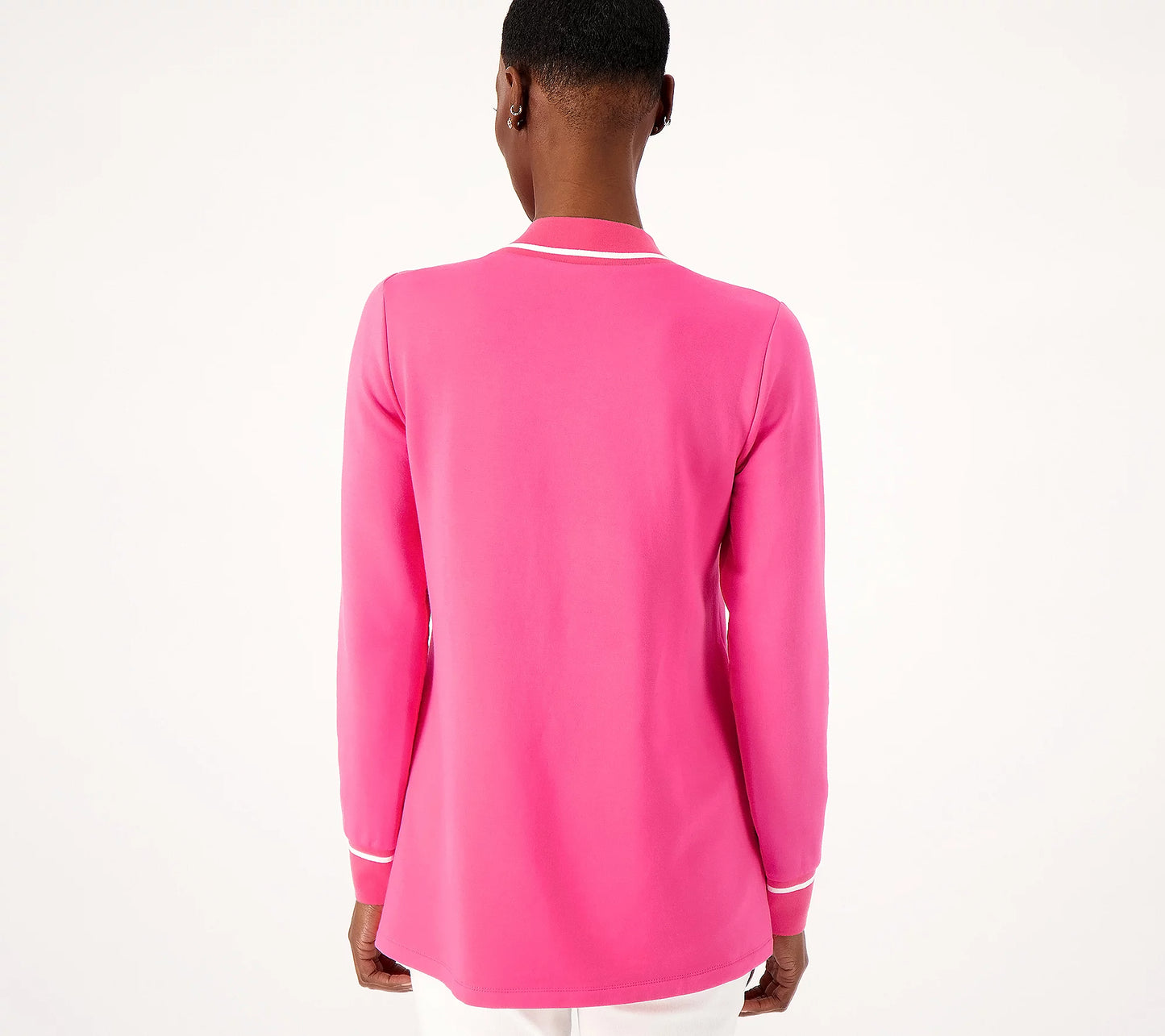 Susan Graver Weekend Regular Brushed Back Knit Women's V-Neck Tunic