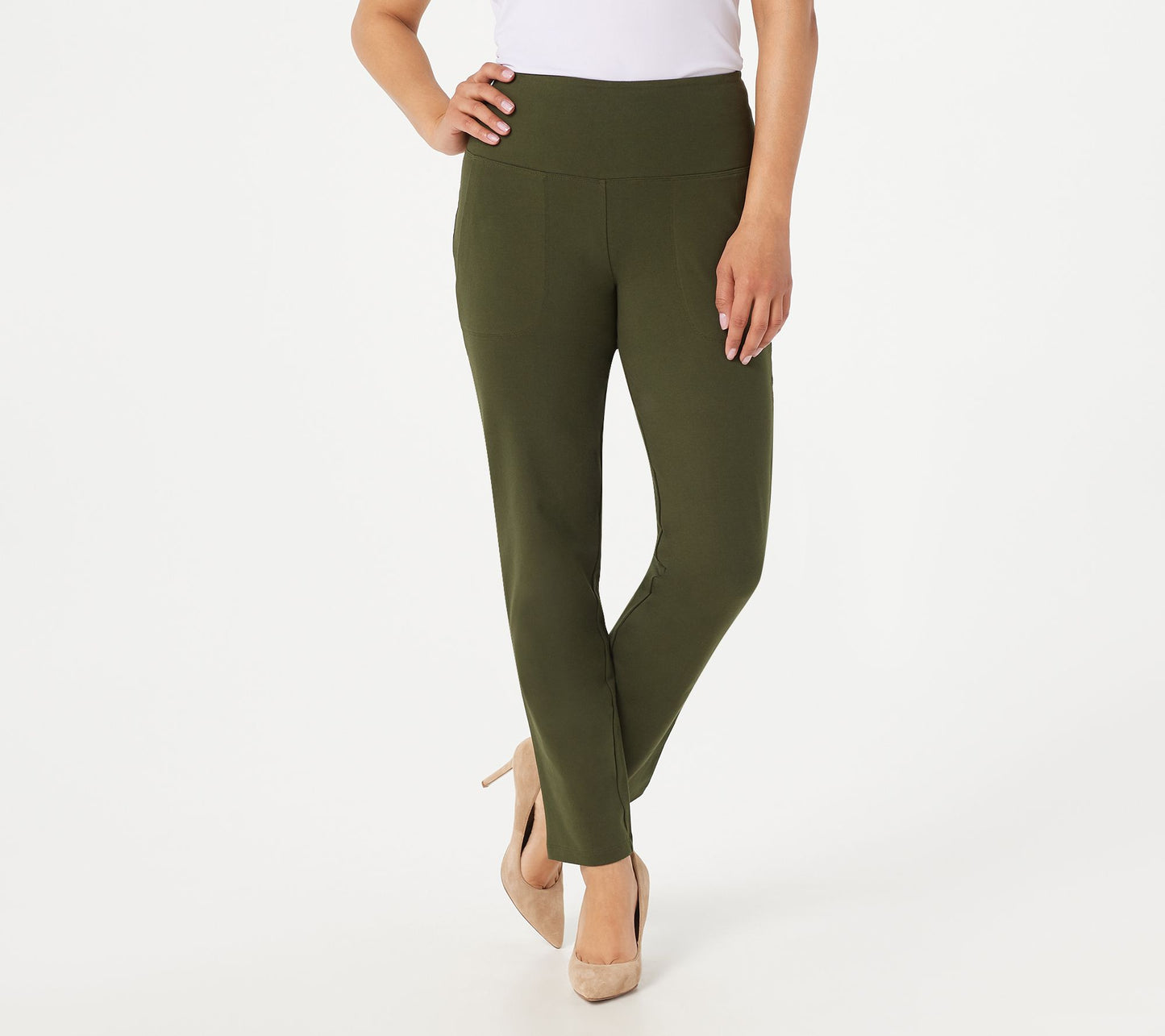 Women with Control Women’s Tummy Control Ankle Pants with Pockets