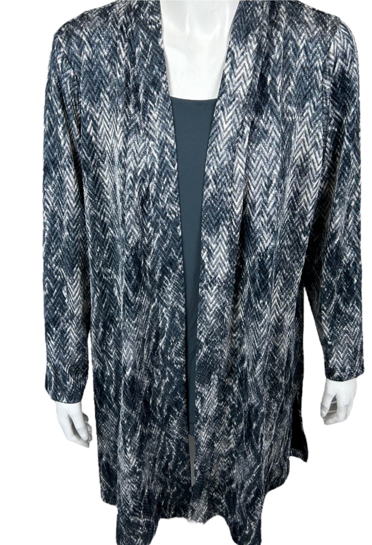 Susan Graver Petite Printed Novelty Knit Cardigan and Women's Tank Set