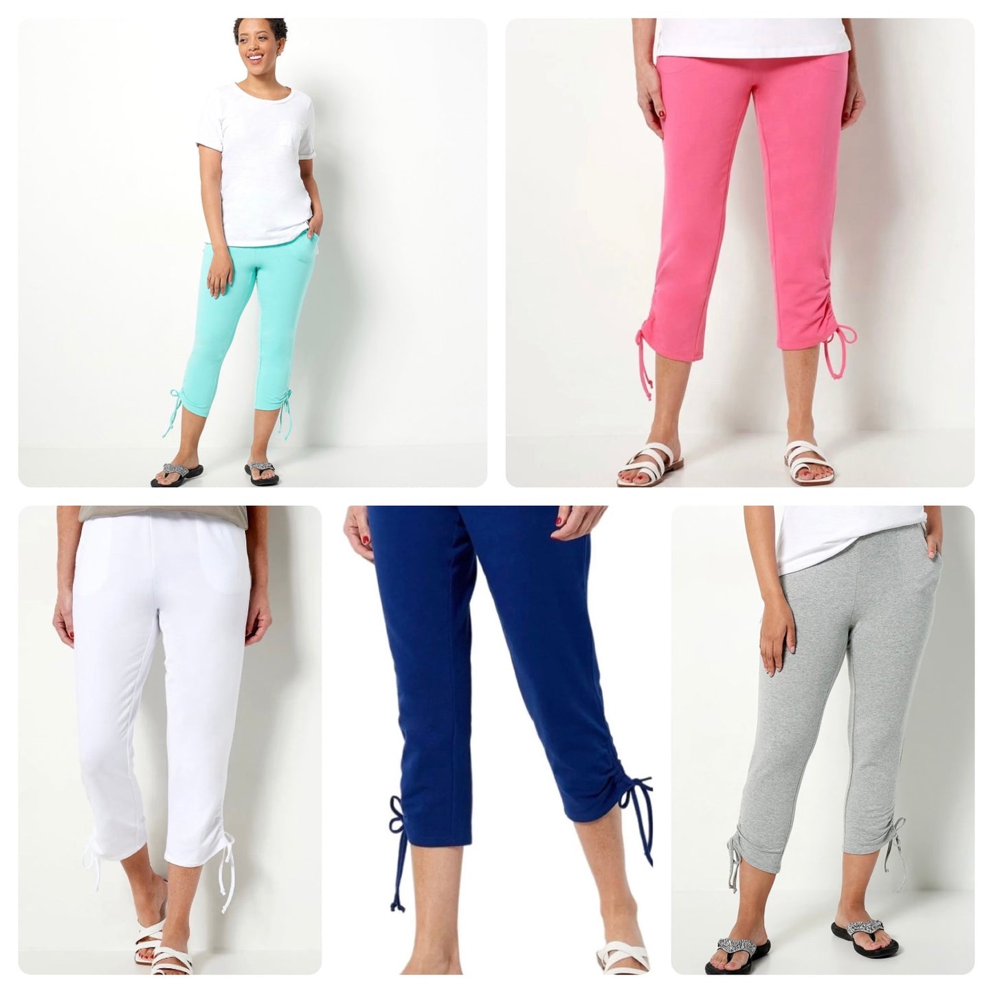 Belle Beach by Kim Gravel Women’s Reg French Terry Crop Pants