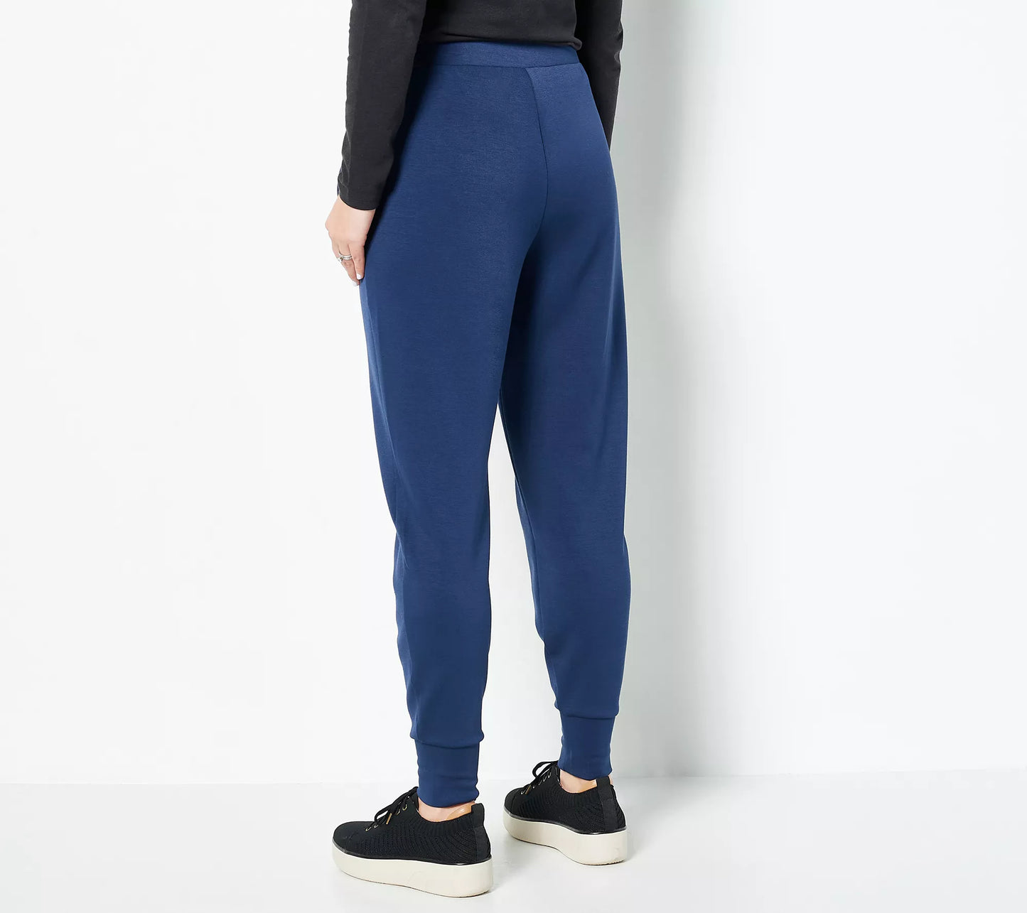 Modern Soul Nourish Women’s Knit Pintucked Jogger- Navy