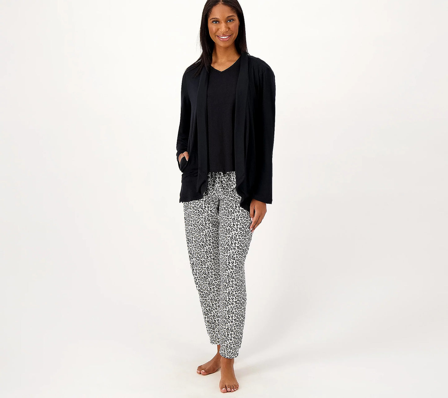 MUK LUKS Women’s Cloud Knit and Slub Knit 3-Piece Set