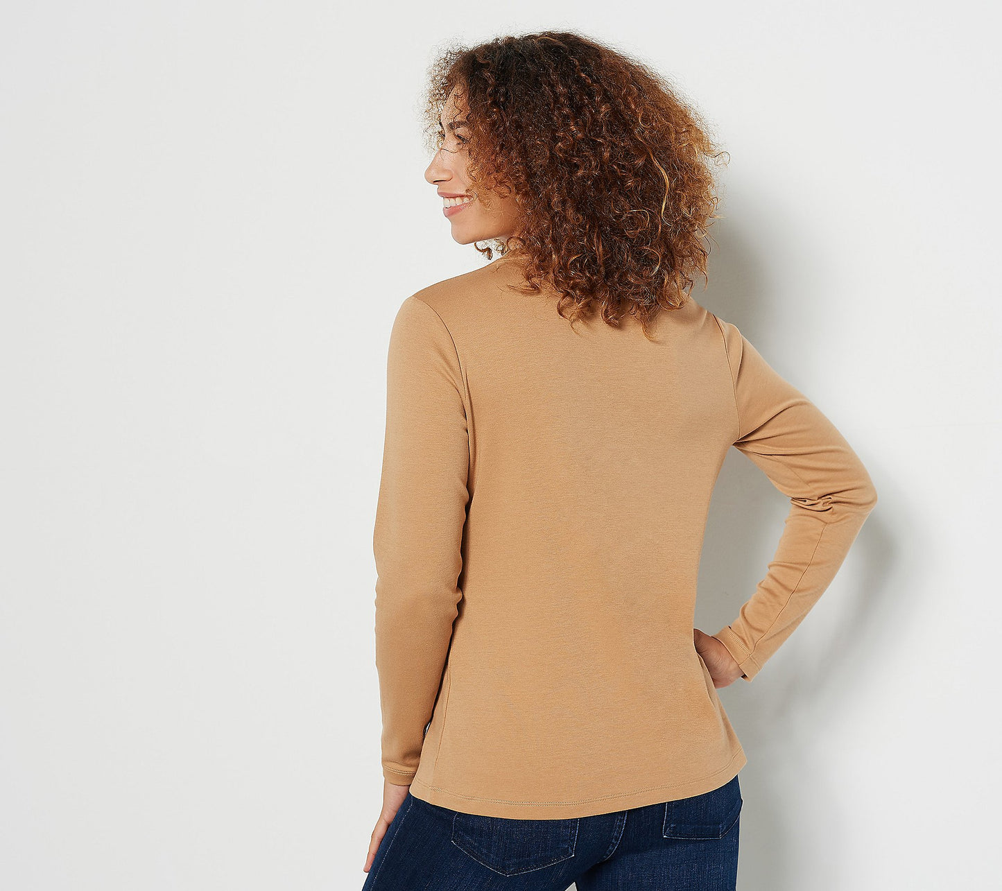 Issac Mizrahi Live! Women’s Essentials Pima Cotton V-Neck Top