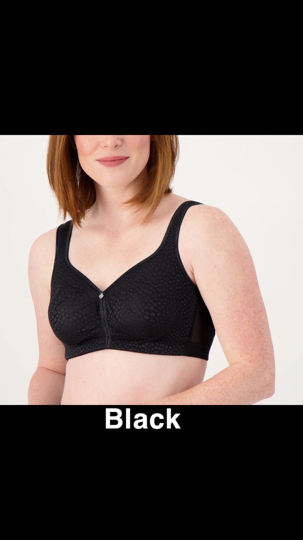Breezies Women’s Wirefree Diamond Shimmer Unlined Support Bra