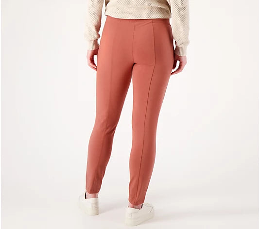 Women with Control Women’s Regular Tummy Control Travel Slim Leg Pants- Luxe Copper